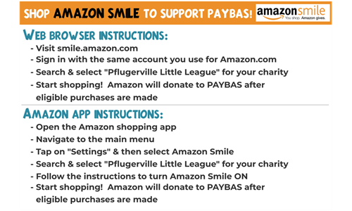 Amazon Smile - PAYBAS Donations